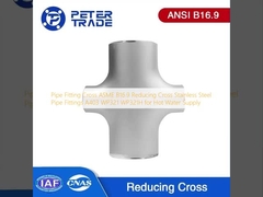 Pipa Fitting Cross ASME B16.9 Reducing Cross Fitting Stainless Steel Pipe Fittings A403 WP321 WP321H untuk pasokan air panas